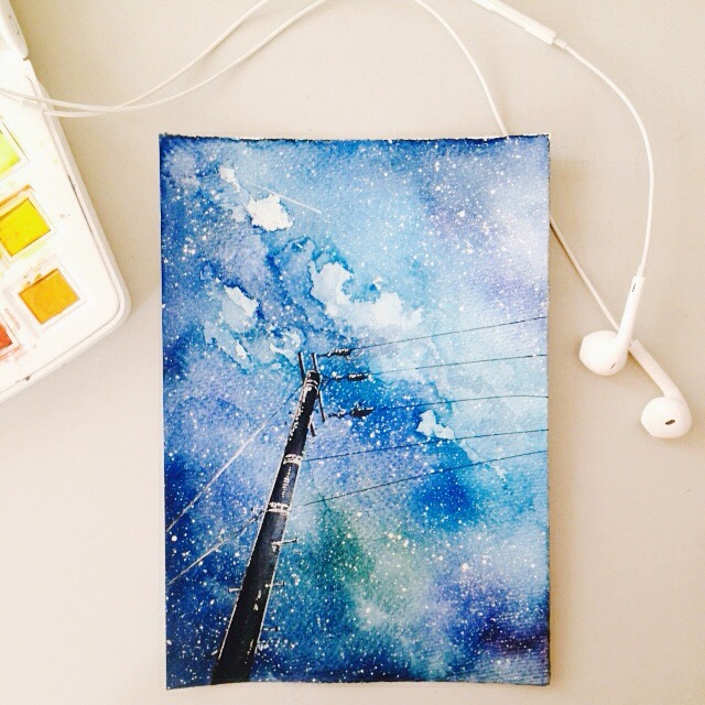 星·空|绘画习作|插画|提拉米舒斯基 - 原创设计