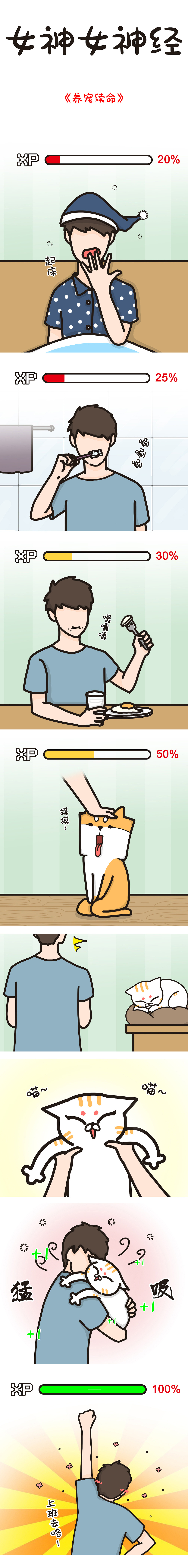 猫漫#养宠续命#|动漫|短篇/四格漫画|非正常猫狗研究