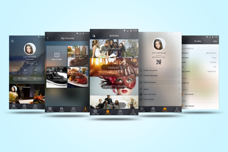 APP展示|移动设备\/APP界面|GUI|SR715 - 原创