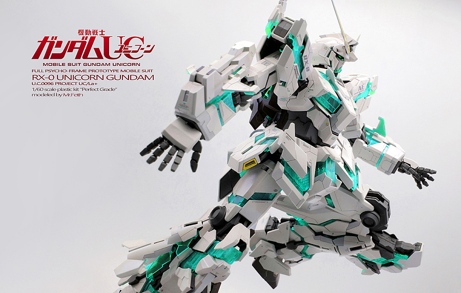 PG RX-0 Gundam Unicorn 独角兽高达 喷涂作品|模型\/平台玩具|手工艺|phoenixman - 原创设计作品 - 站酷 (ZCOOL)