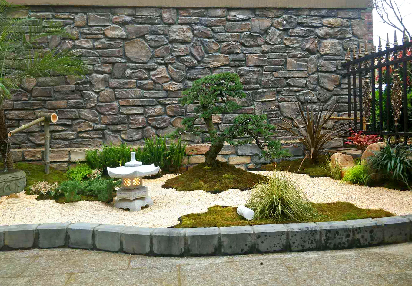 日式花池景观设计