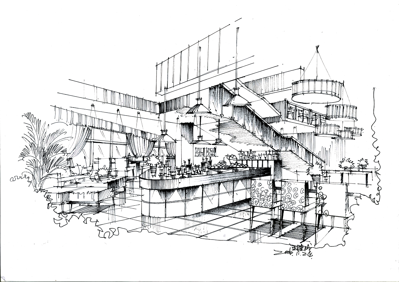 工程图 简笔画 平面图 手绘 线稿 1280_905