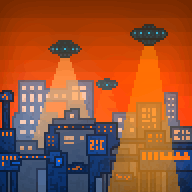 【像素gif】飞碟——练习(送个飞机) - 原创作品 - 站酷(zcool)