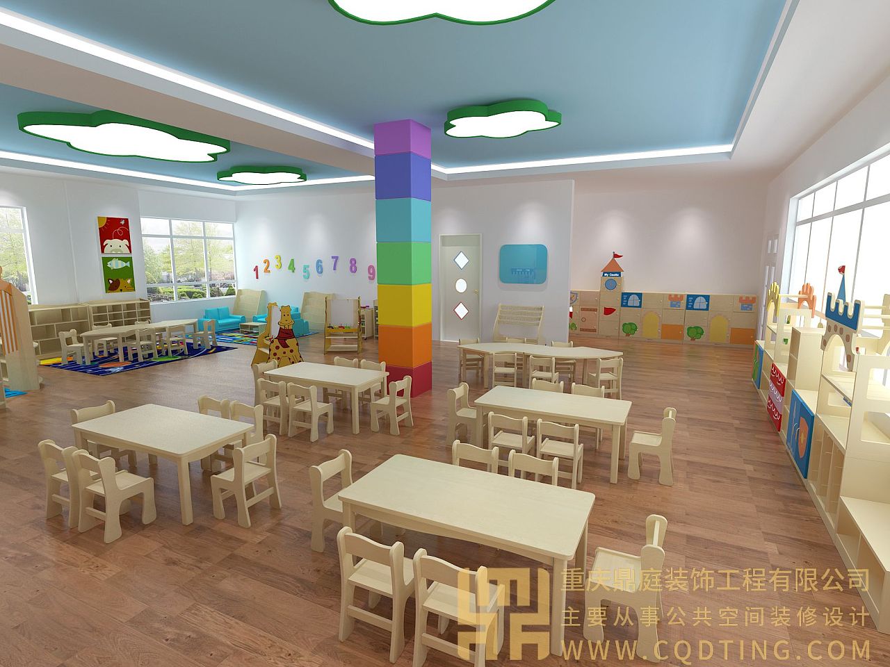 重庆幼儿园装修设计/幼儿园室内设计/幼儿园装饰案例