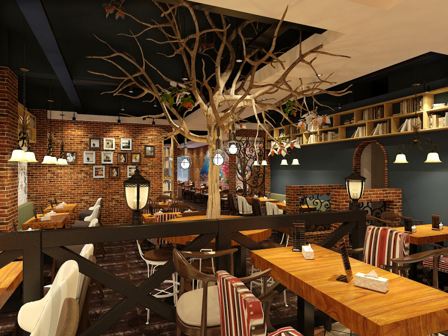 港式小吃创意餐厅装修设计案例-成都特色创意