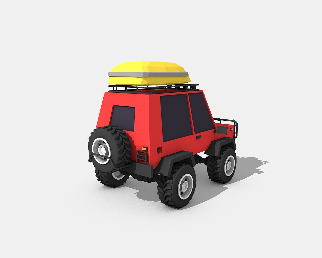 Low poly的场景和越野车|三维|动画\/影视|zzxxgg