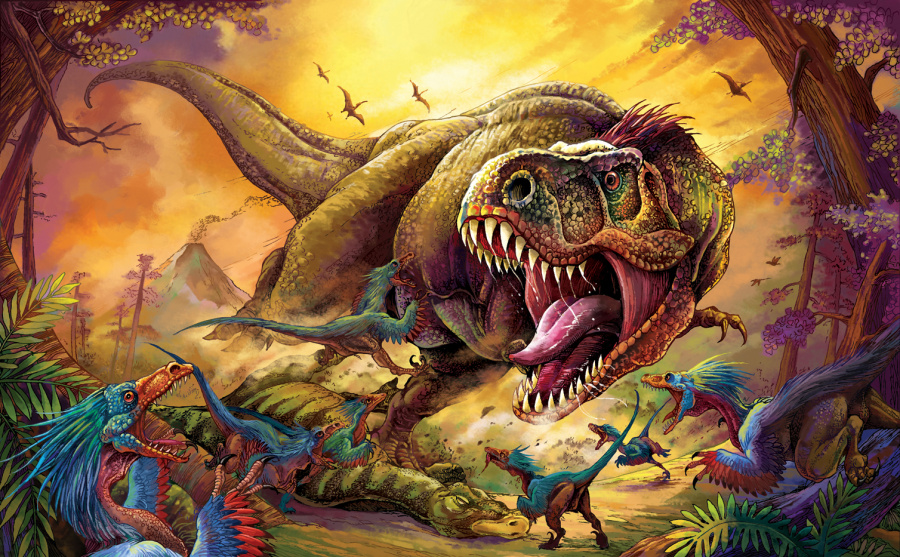 特暴龙与驰龙|商业插画|插画|我的碎片1 - 原创设