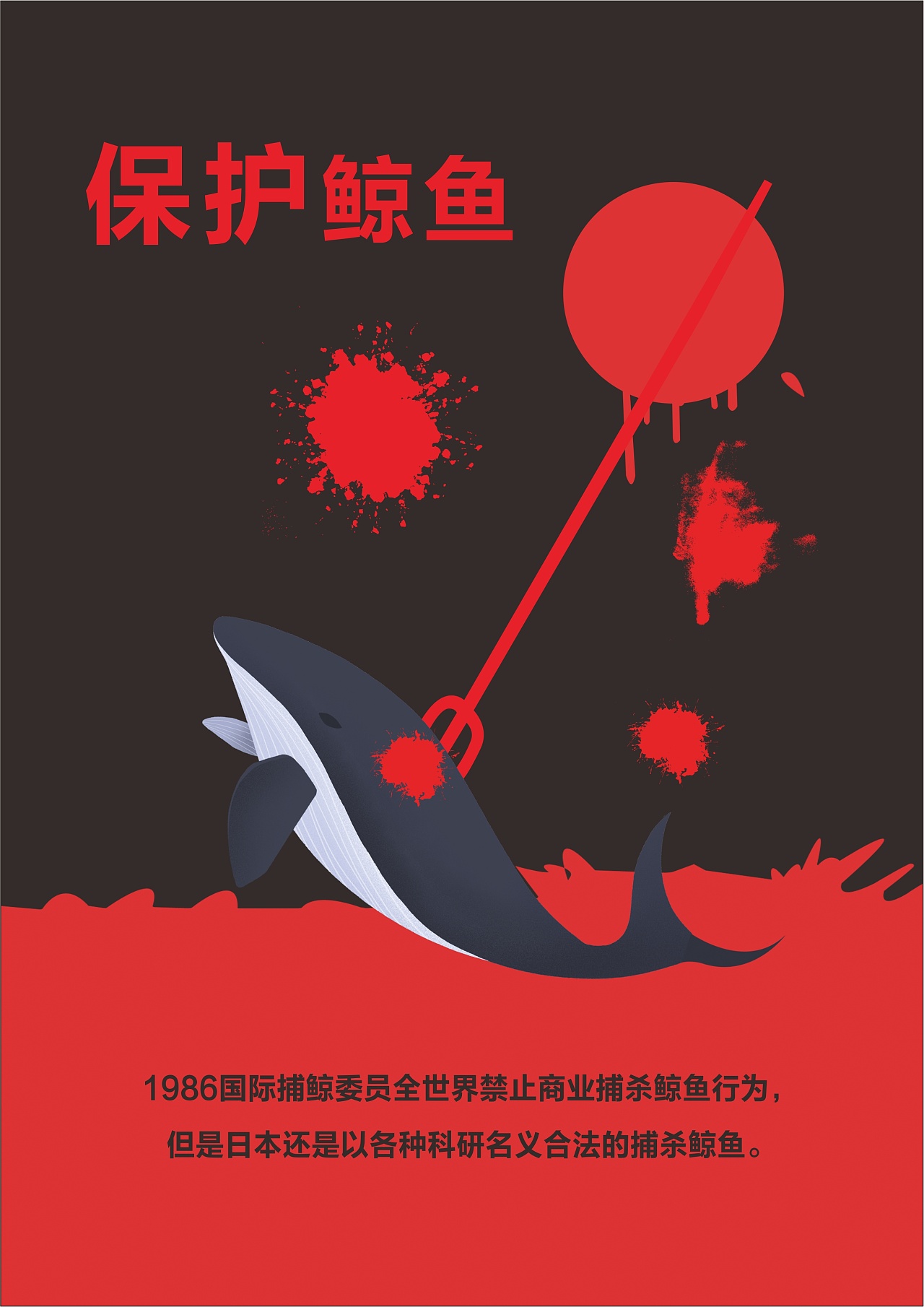 保护鲸鱼-来自深海的爱|平面|海报|宝藏女孩981220