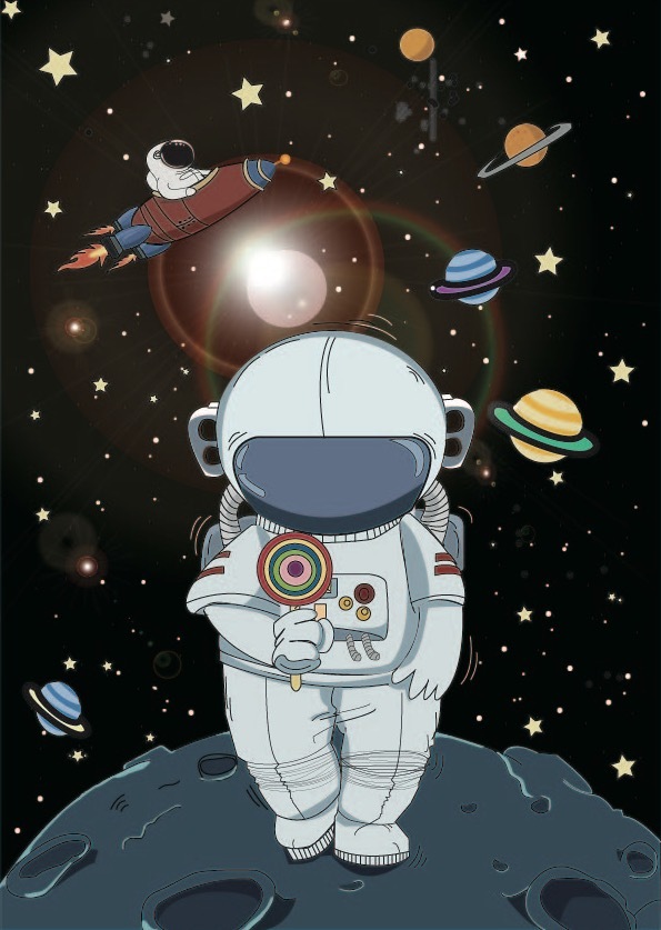 宇航员|插画|插画习作|z72160089 - 原创作品 - 站酷