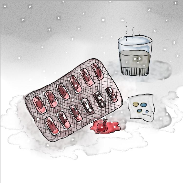 该吃药了 M.m|绘画习作|插画|拾步壹画 - 原创设计作品 - 站酷 (ZCOOL)