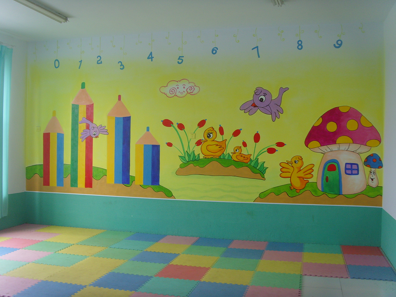 小朱手绘工作室幼儿园手绘墙
