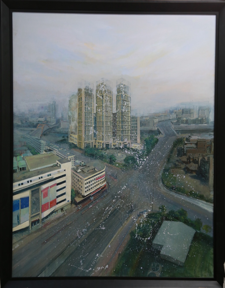 原创作品:《也是卑微的城市粒子》陈默潜 油画