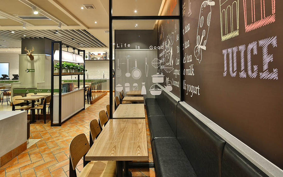 米粒人生快餐店-成都快餐店装修|室内设计|空间