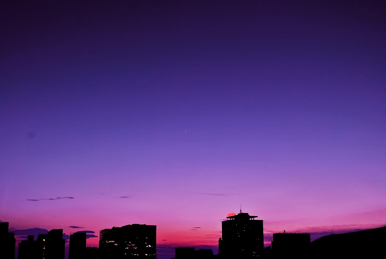 杭州傍晚的天空