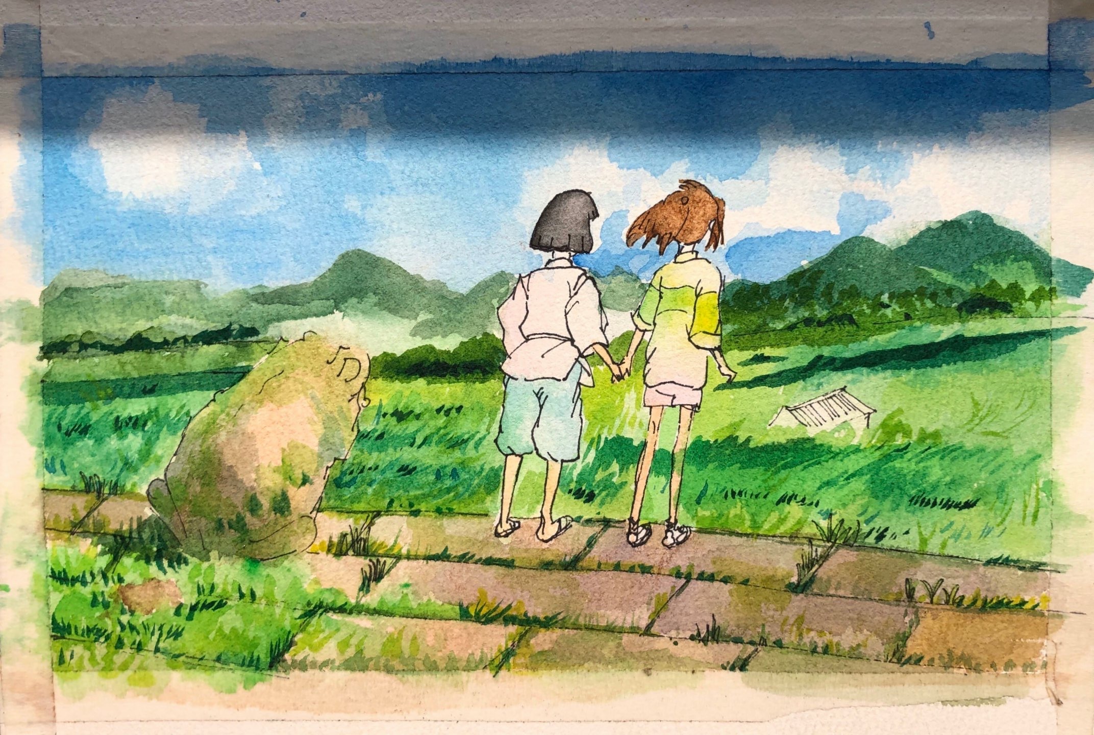 水彩|千与千寻
