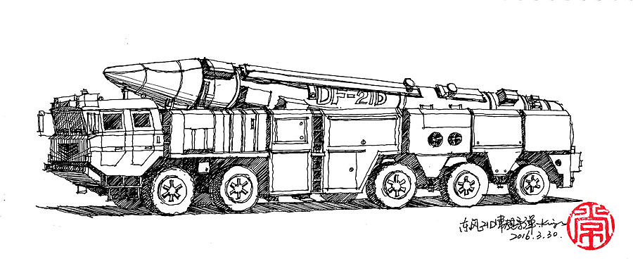 绘车丨2015阅兵式之导弹车