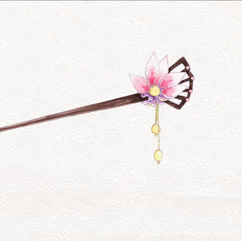 手绘水彩 古风发簪|插画|插画习作|lcy菜园子 - 原创作品 - 站酷 (ZCOOL)