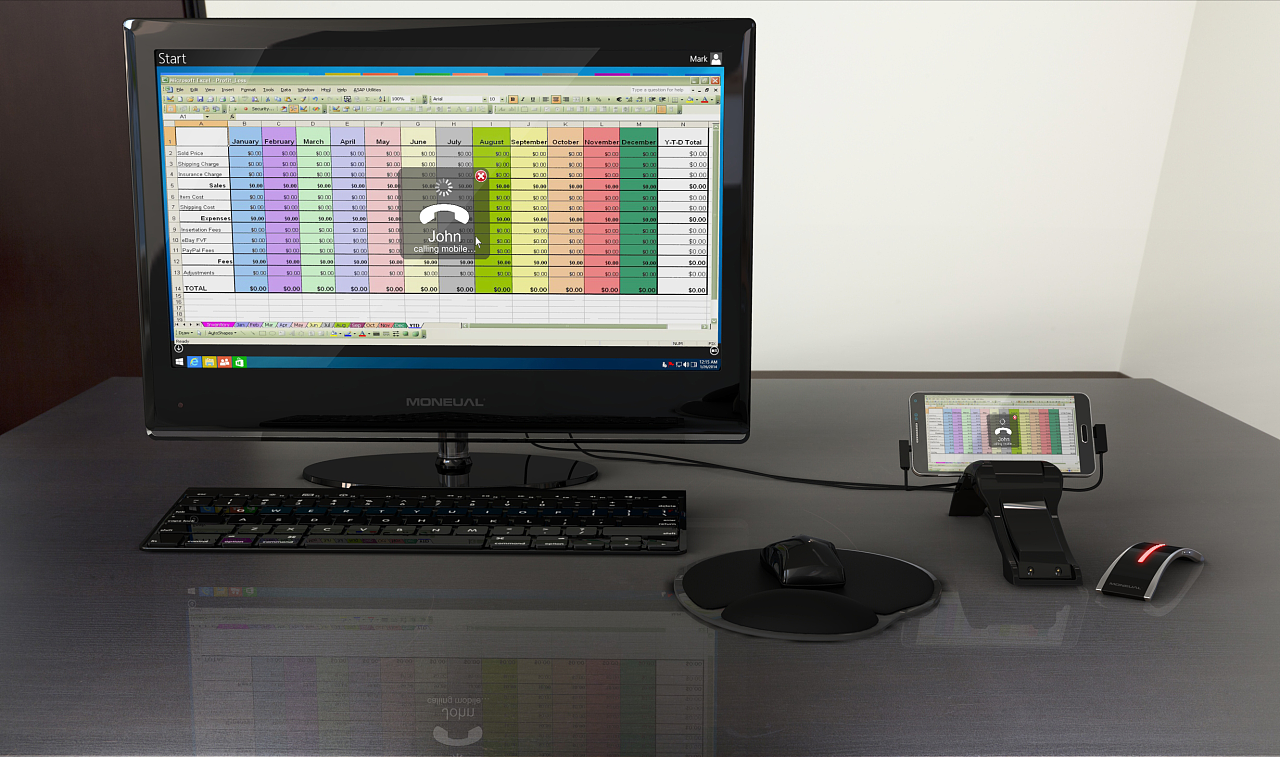 手机转工作电脑的神器