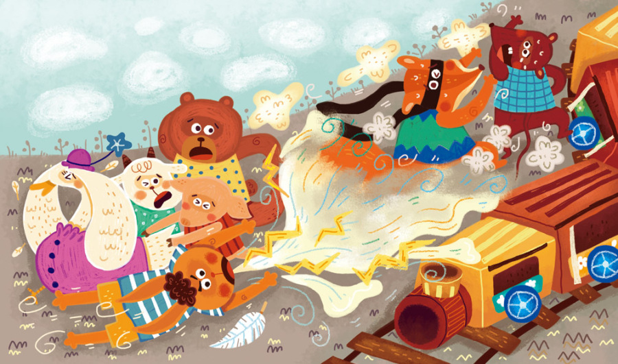 很久以前画好的商图小故事-爱打喷嚏的兔子|儿