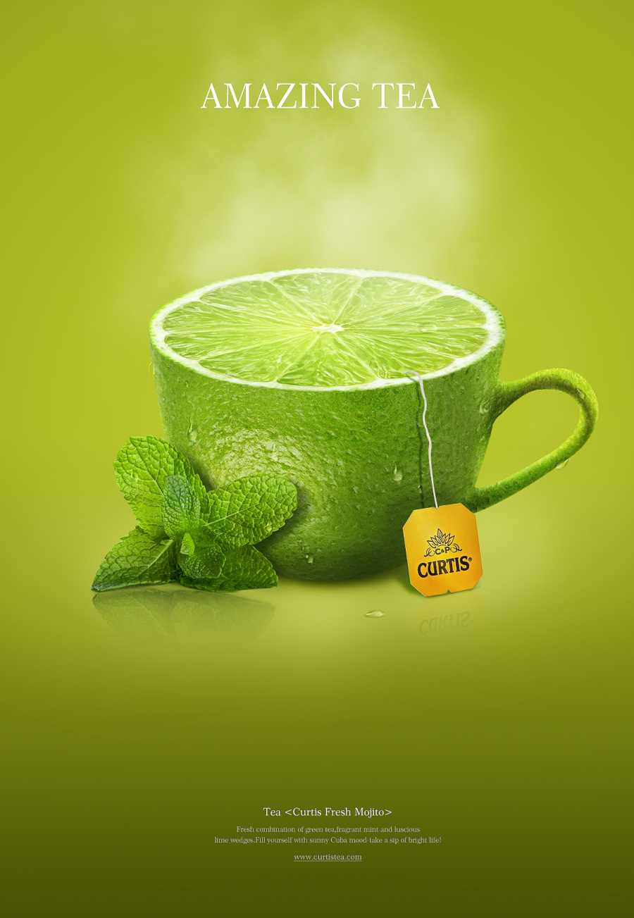 柠檬茶-合成练习|海报|平面|HENGJ - 原创设计作