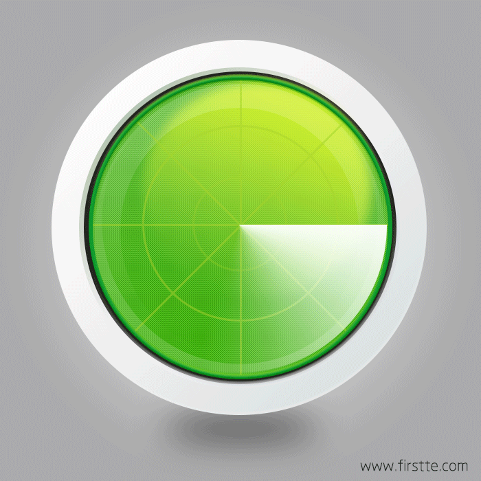 ps制作一雷达扫描gif动画效果|ui|图标|我爱运动