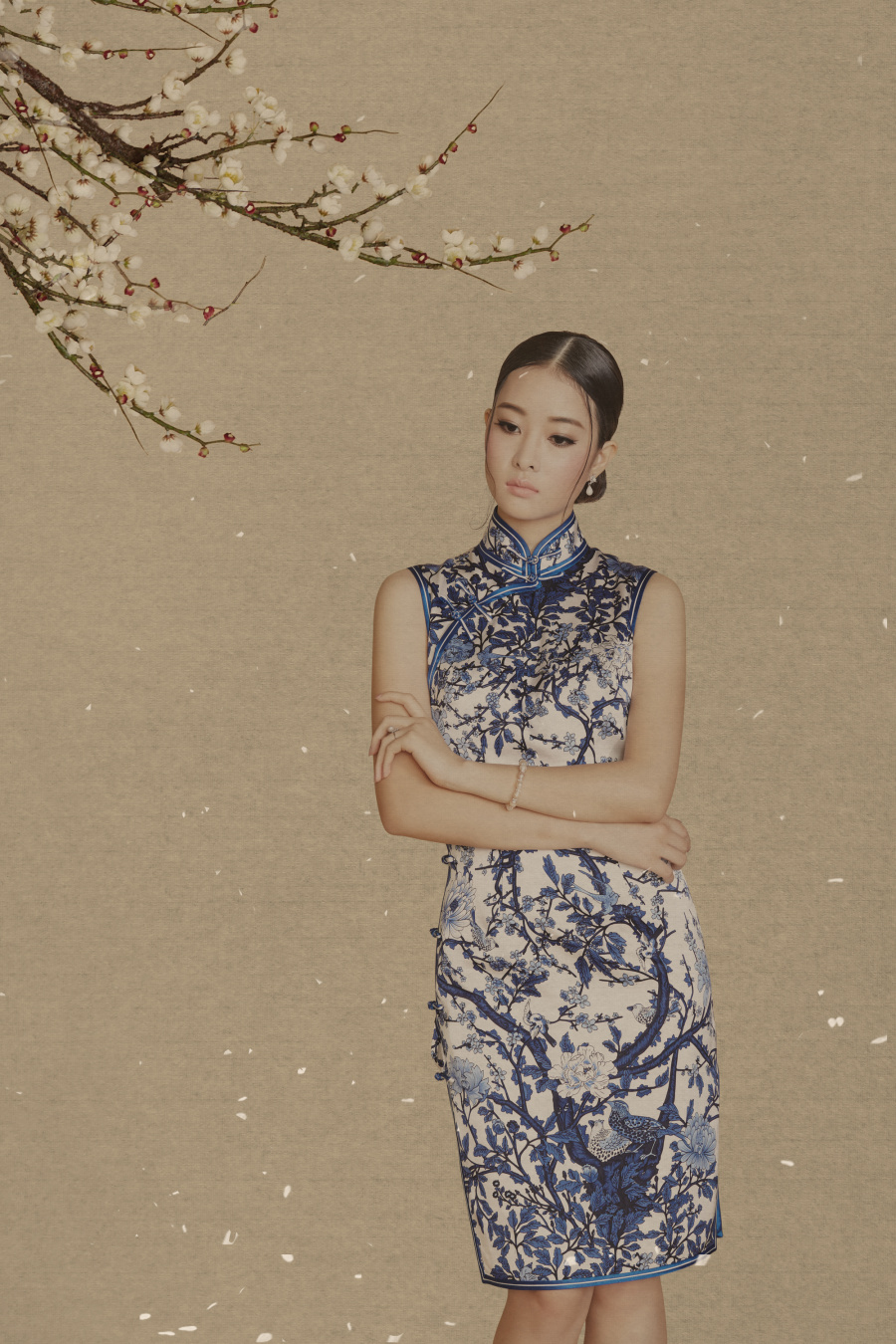 服装拍摄-某品牌旗袍礼服-中国风-新文人画摄影