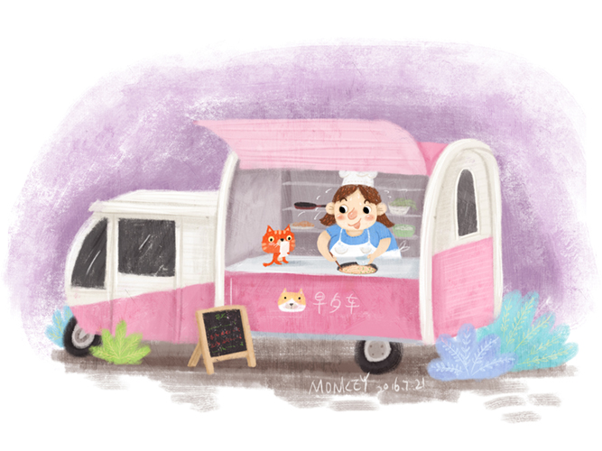 梦想早餐车|儿童插画|插画|luokaiying - 原创设计