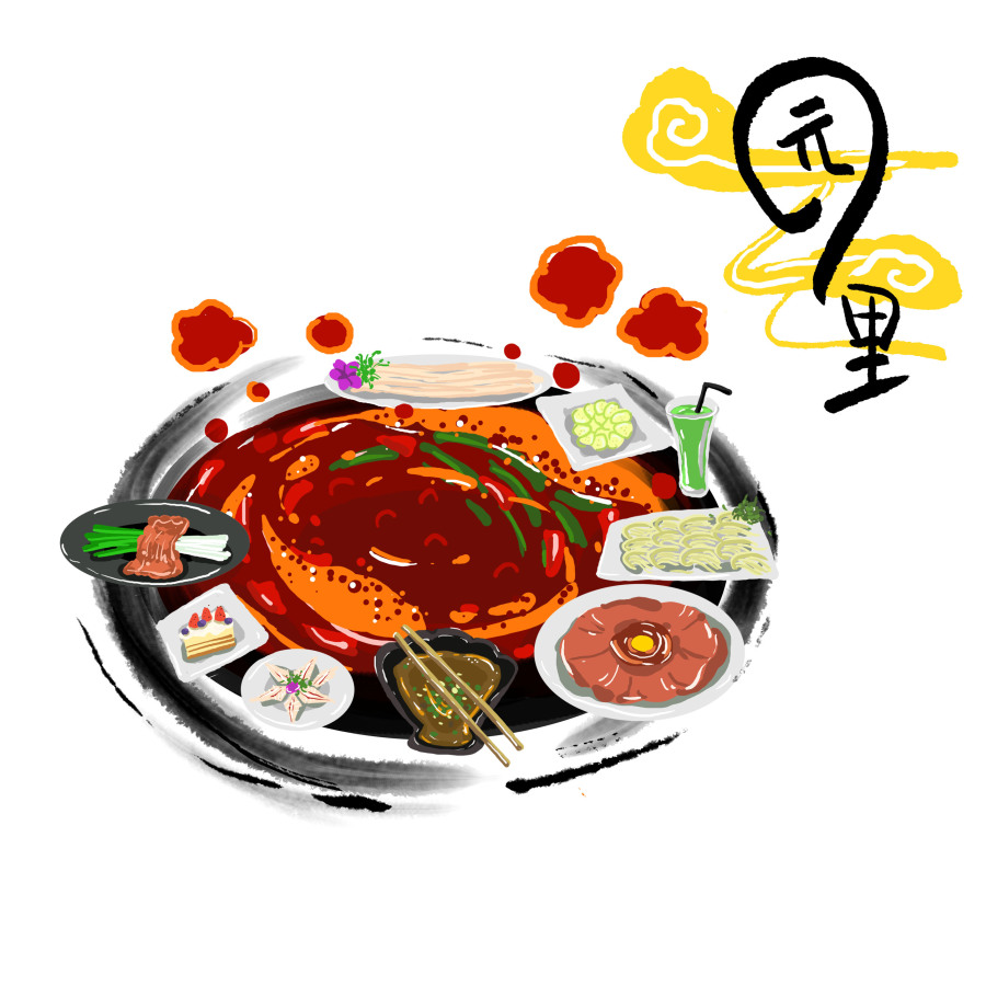 不油爆何四川\/成都美食|其他绘画|插画|suki011