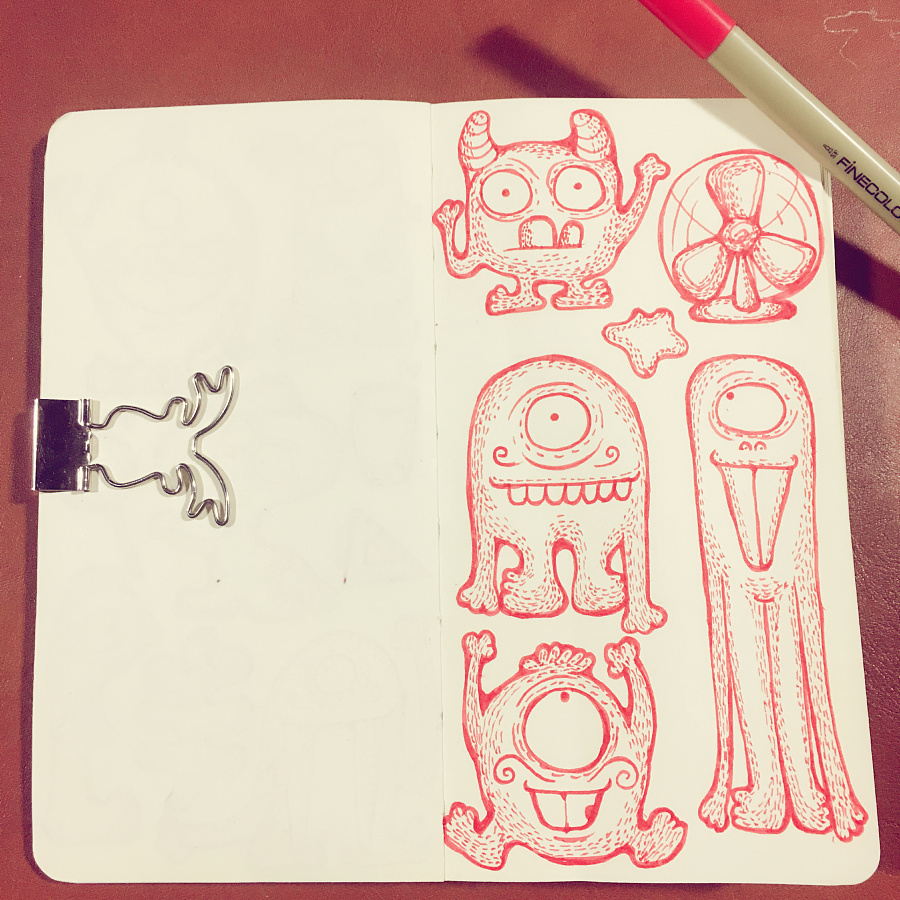 脑子里的怪兽|儿童插画|插画|毛孔有芽 - 原创设