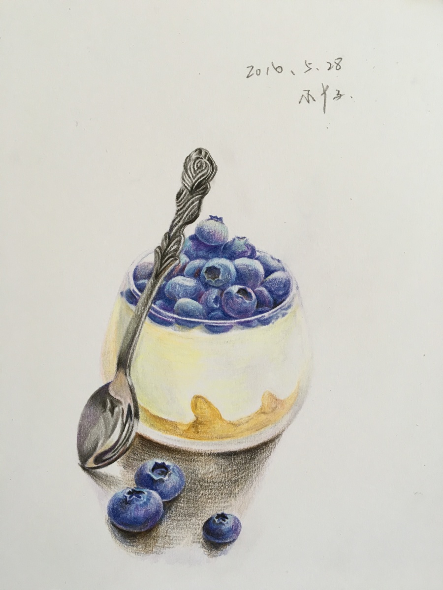 蓝莓|彩铅|纯艺术|张ava - 原创设计作品 - 站酷 (