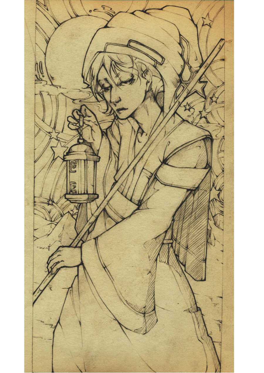 塔罗牌线稿,真的不点开看看?|商业插画|插画|毛