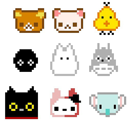 像素轻松熊、龙猫、忧伤马戏团|插画|像素画|lee8060 - 原创作品 - 站酷 (ZCOOL)