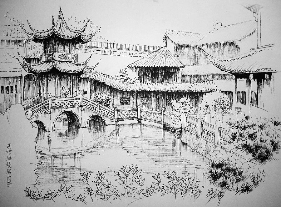 杭州各个景点,你认识几个?|钢笔画|纯艺术|潇洒