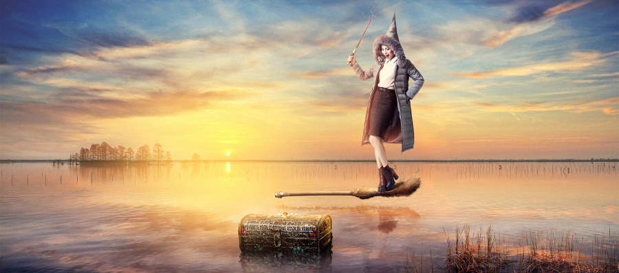 惊喜魔法寻宝日- 专题页 - 女装类目合成创意|专