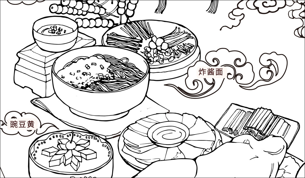 北京美食印象|插画|商业插画|李shine - 原创作品