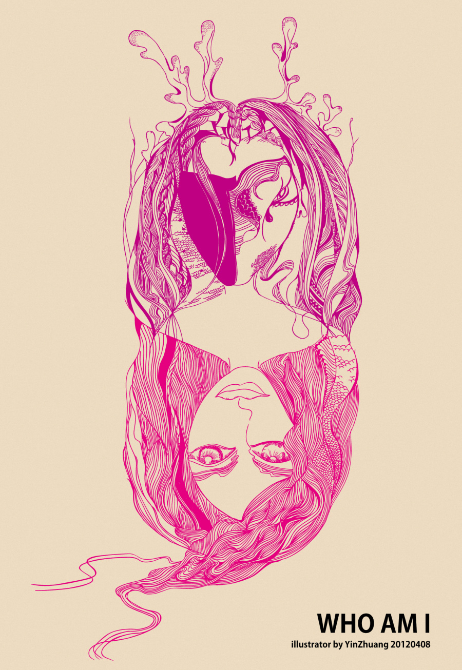 Who Am I|绘画习作|插画|胤妆Danvee - 原创设计