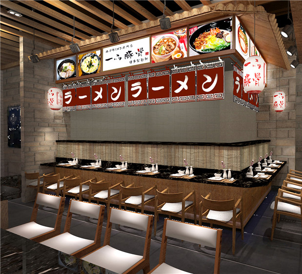 一品豚骨日式拉面-商丘面馆装修,日料店设计公