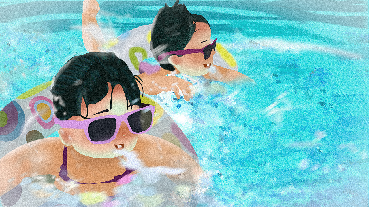 夏日游泳