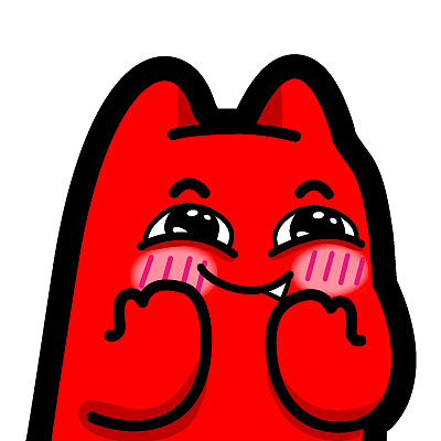 i18【魔鬼猫表情-期待】#半身 卖萌 脸红 可爱 ip 动漫 斗图 zombies