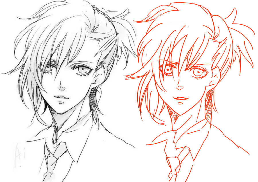 动漫人物临摹|其他动漫|动漫| 不朽的少年有着放