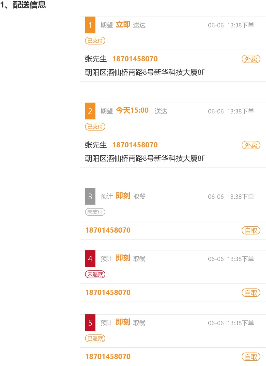 外卖软件商家端主要模块设计页面|移动设备\/A