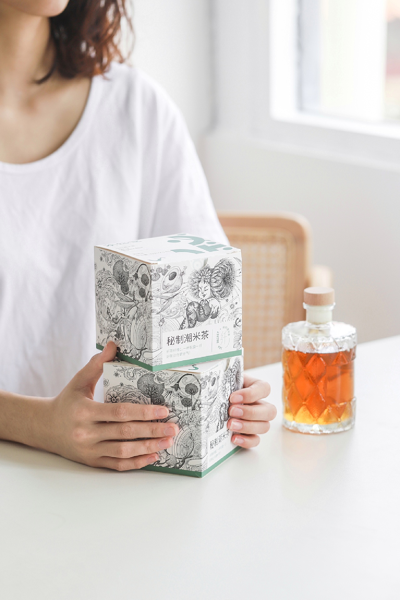 茶秘密品牌包装插画设计