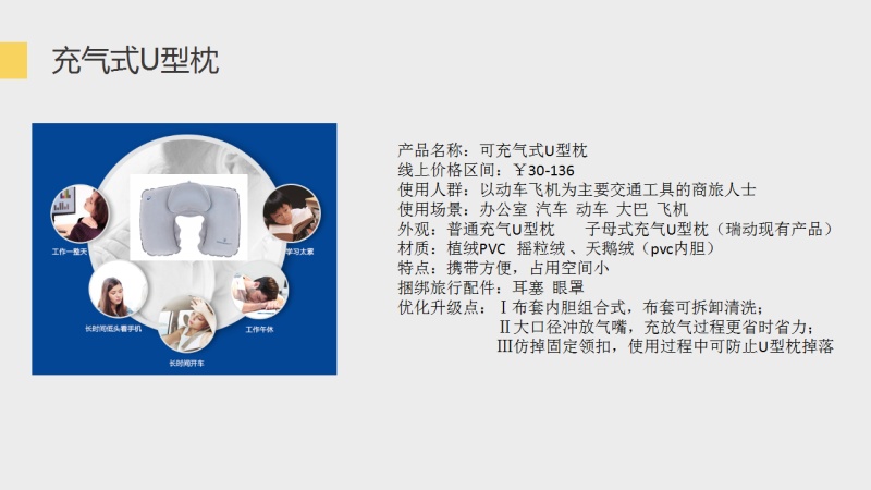 瑞动充气U形枕产品升级&市场调研|行业观察|