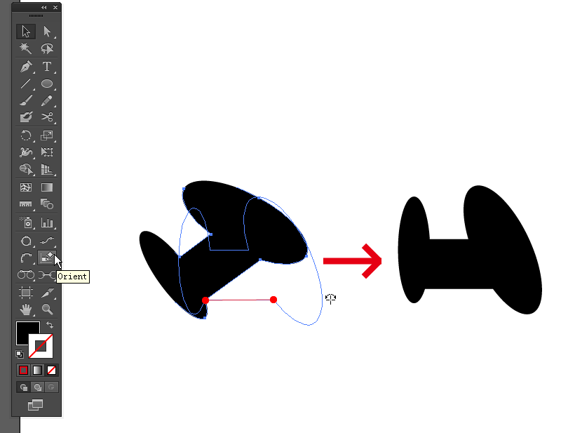 如何在AI中把旋转了的对象恢复到0度(水平或垂