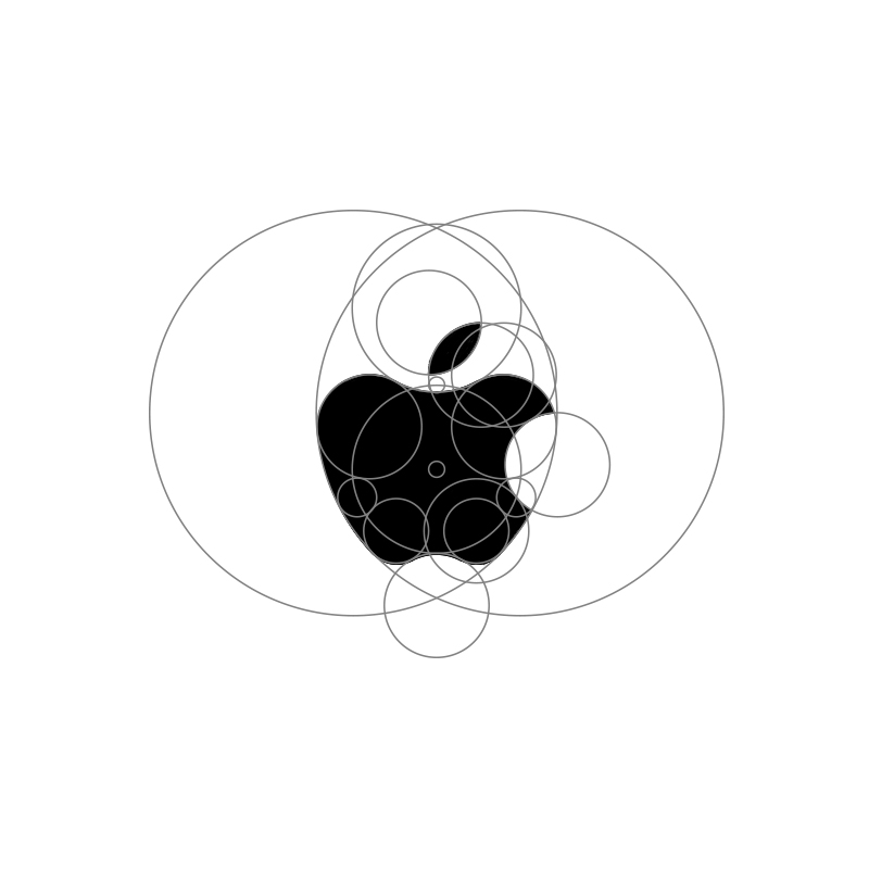 用CAD画苹果logo(多个方法多条路\/(ㄒoㄒ)\/~~