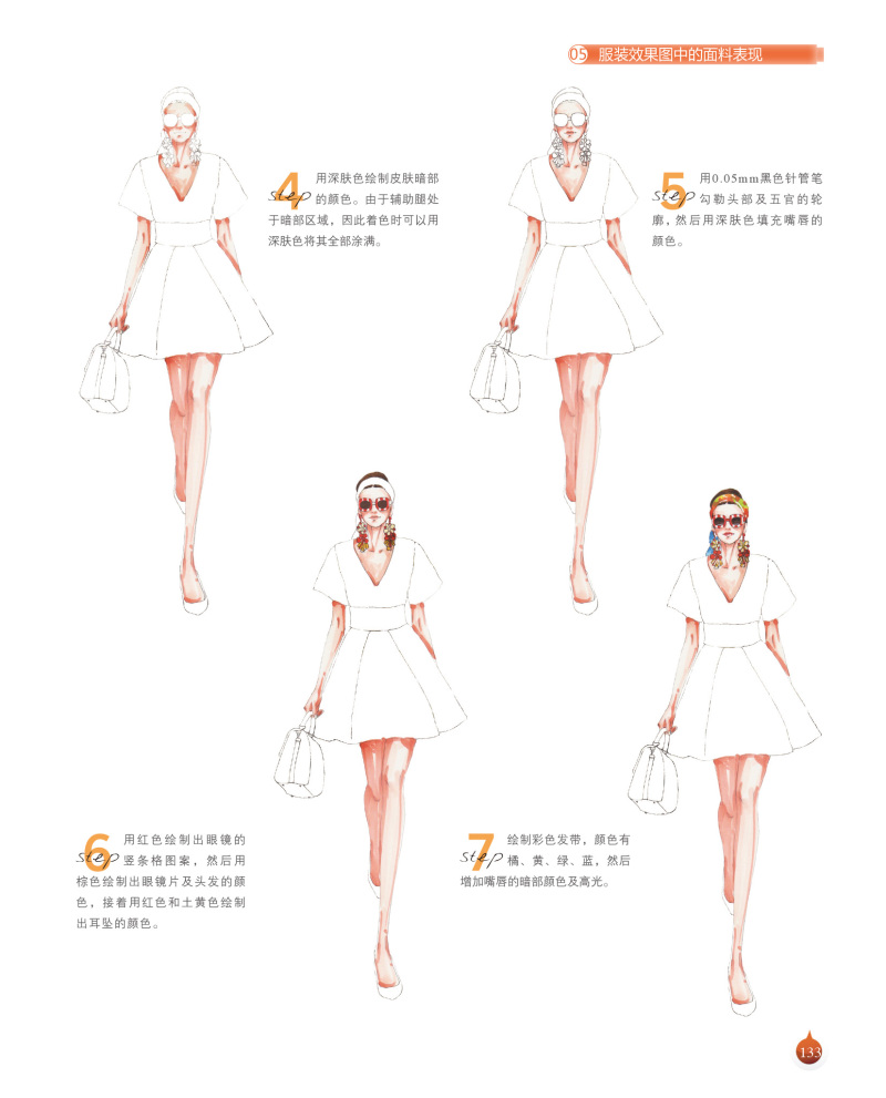 《时装画手绘表现技法教程》图书内容分享|绘