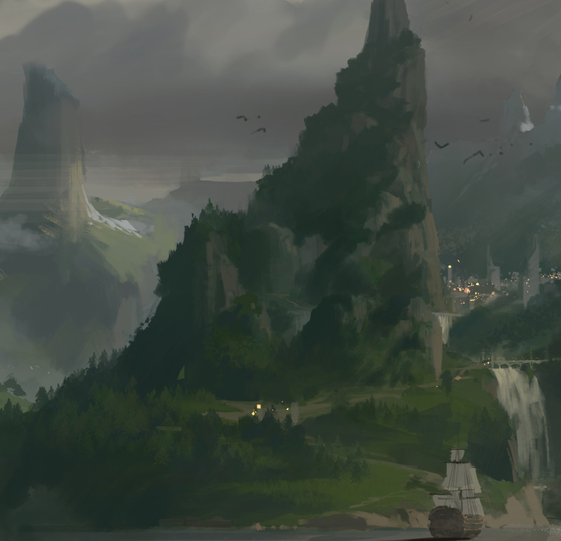 米洛斯城》绘制教程|绘画|原创\/自译教程|萌芽_