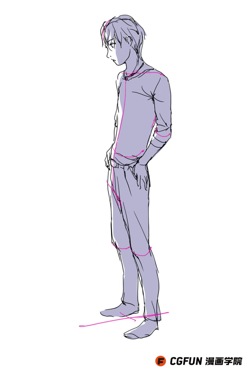教你如何画好漫画教程08-画男子时,应该考虑的