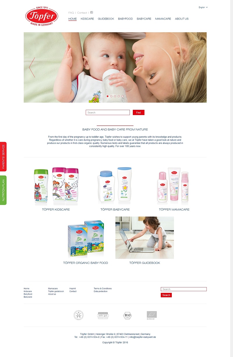 一番一站母婴用品网站赏析:Toepfer官网|行业观