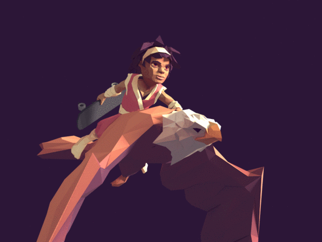 风格作品欣赏低多边形风格的插画,更考验设计师色彩和结构的能力,需要